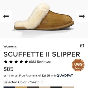Ugg fawn colored scuffette II slippers